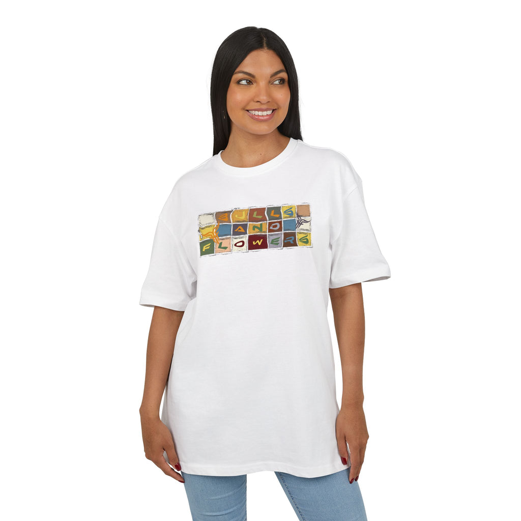 Vintage Mosaic Bulls and Flowers Graphic Tee
