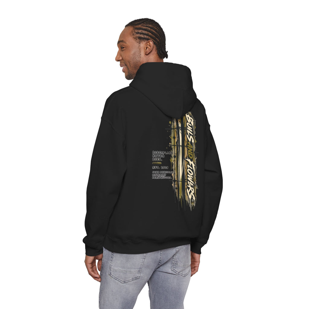 Distressed Compass Skull Hooded Sweatshirt | Grunge Nautical Graphic