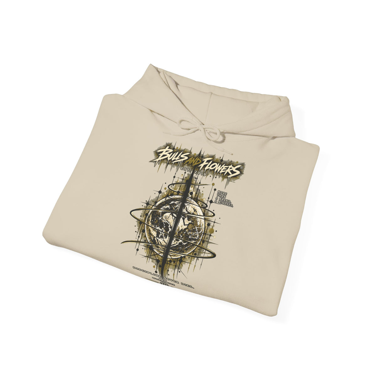 Distressed Compass Skull Hooded Sweatshirt | Grunge Nautical Graphic