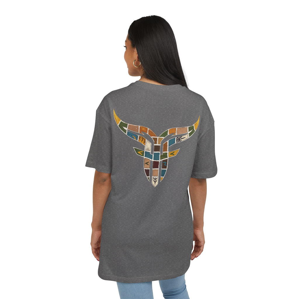 Vintage Mosaic Bulls and Flowers Graphic Tee
