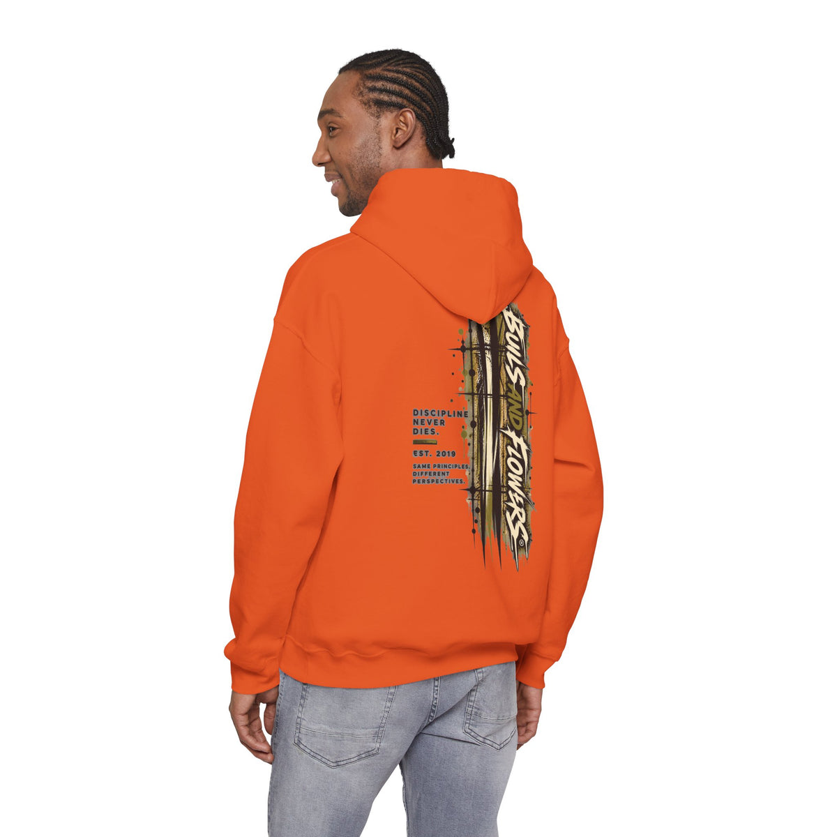 Distressed Compass Skull Hooded Sweatshirt | Grunge Nautical Graphic