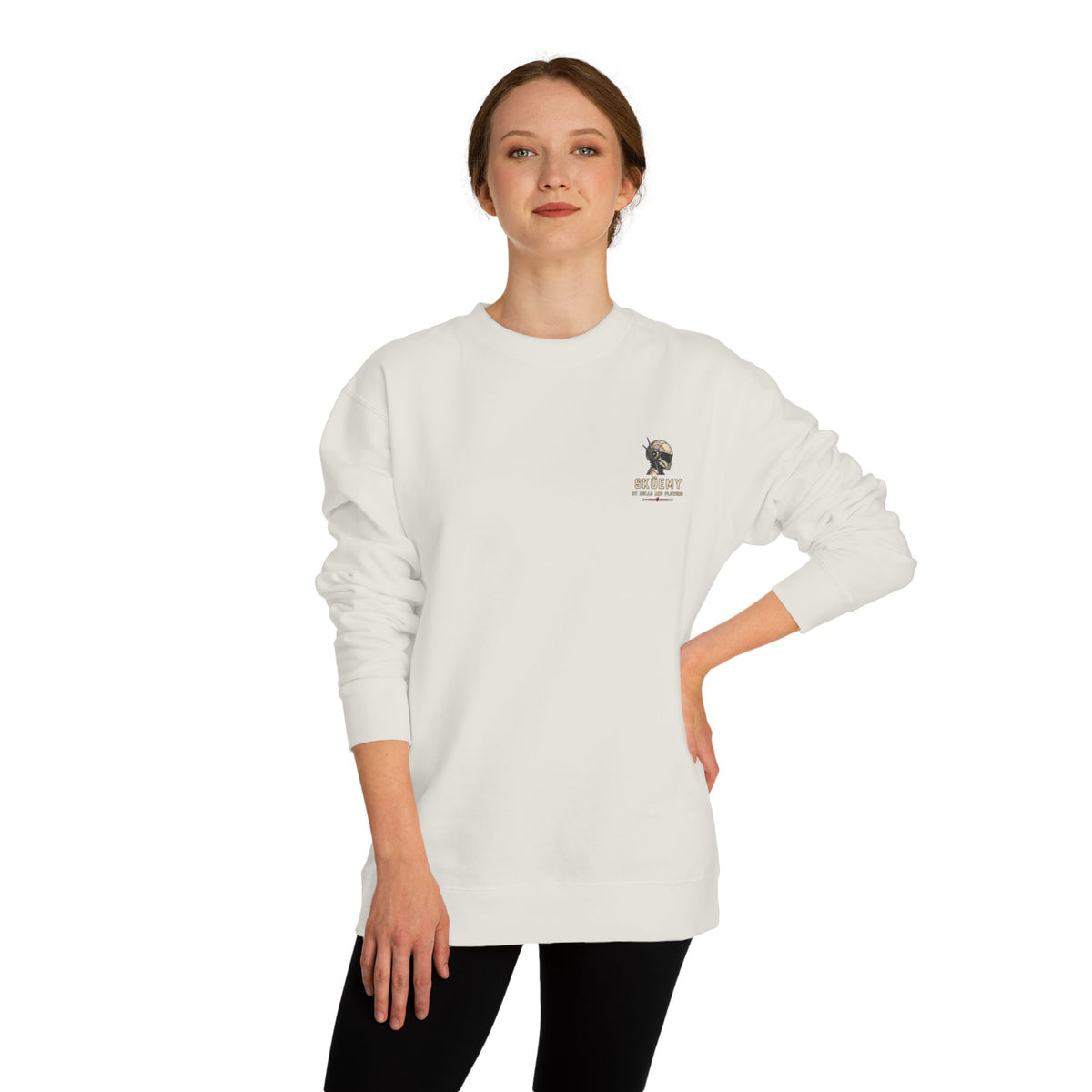 Bulls and Flowers - Skuemy Skateboard Robot Diagram Sweatshirt | Vintage Tech Illustration