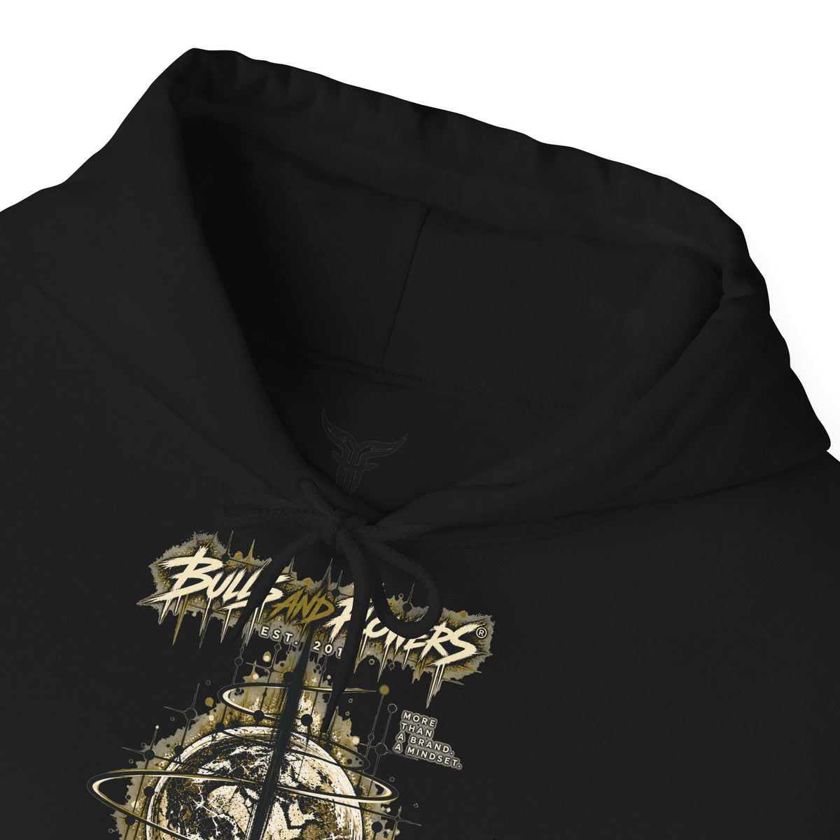 Distressed Compass Skull Hooded Sweatshirt | Grunge Nautical Graphic
