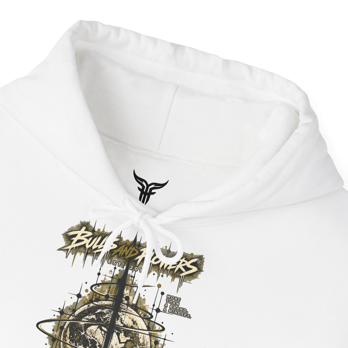 Distressed Compass Skull Hooded Sweatshirt | Grunge Nautical Graphic