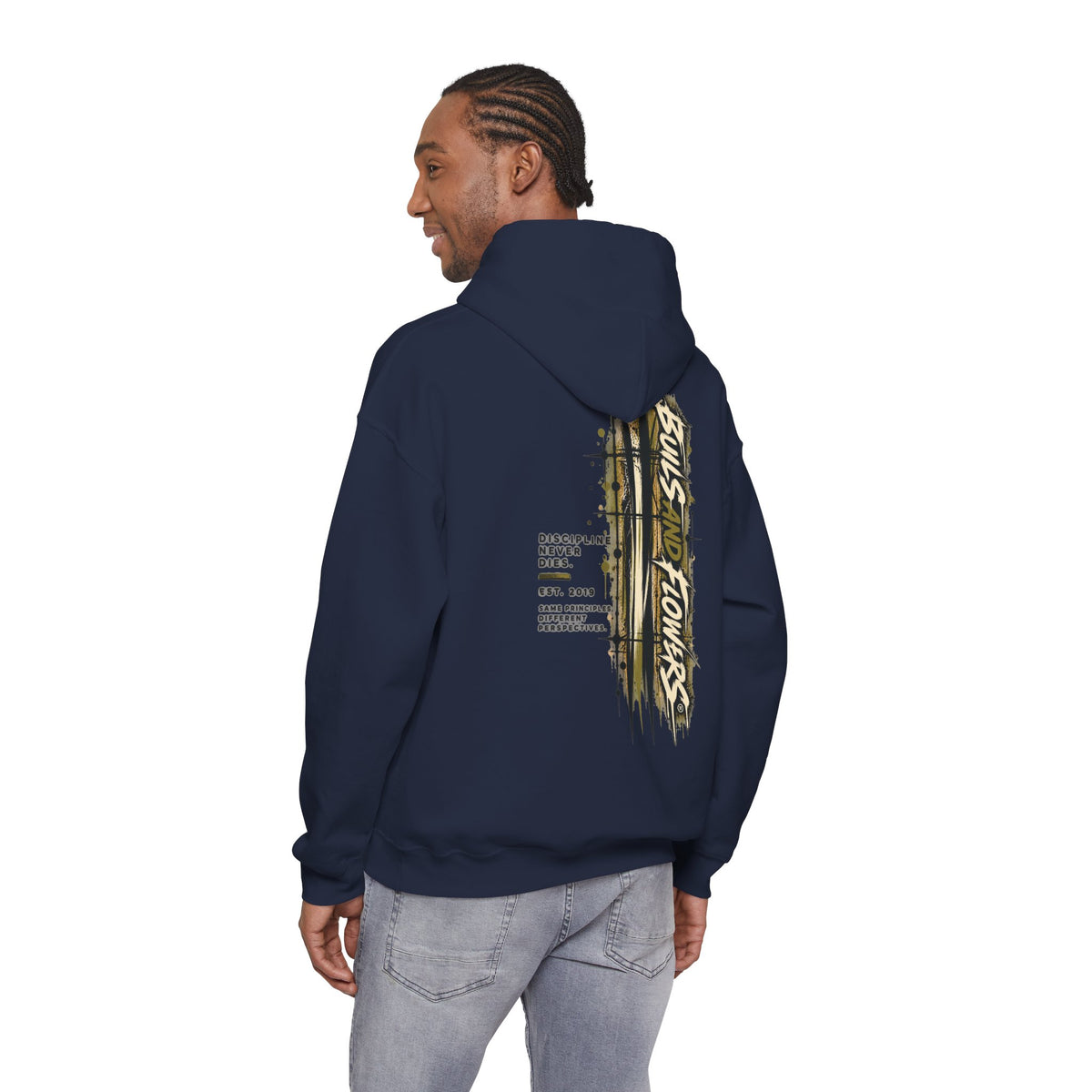 Distressed Compass Skull Hooded Sweatshirt | Grunge Nautical Graphic