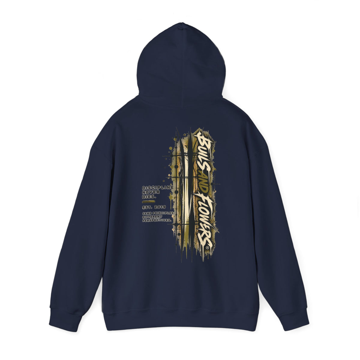 Distressed Compass Skull Hooded Sweatshirt | Grunge Nautical Graphic