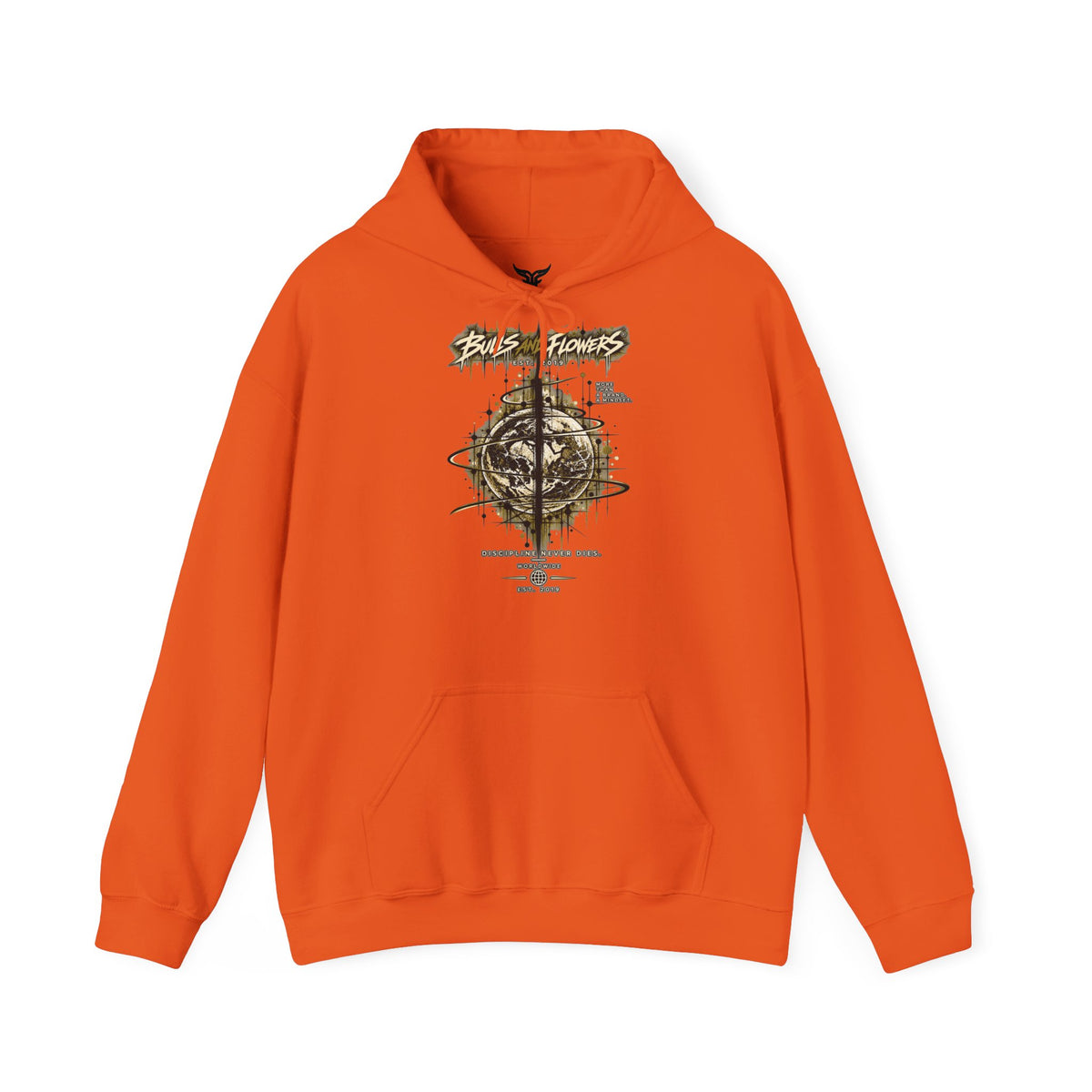 Distressed Compass Skull Hooded Sweatshirt | Grunge Nautical Graphic