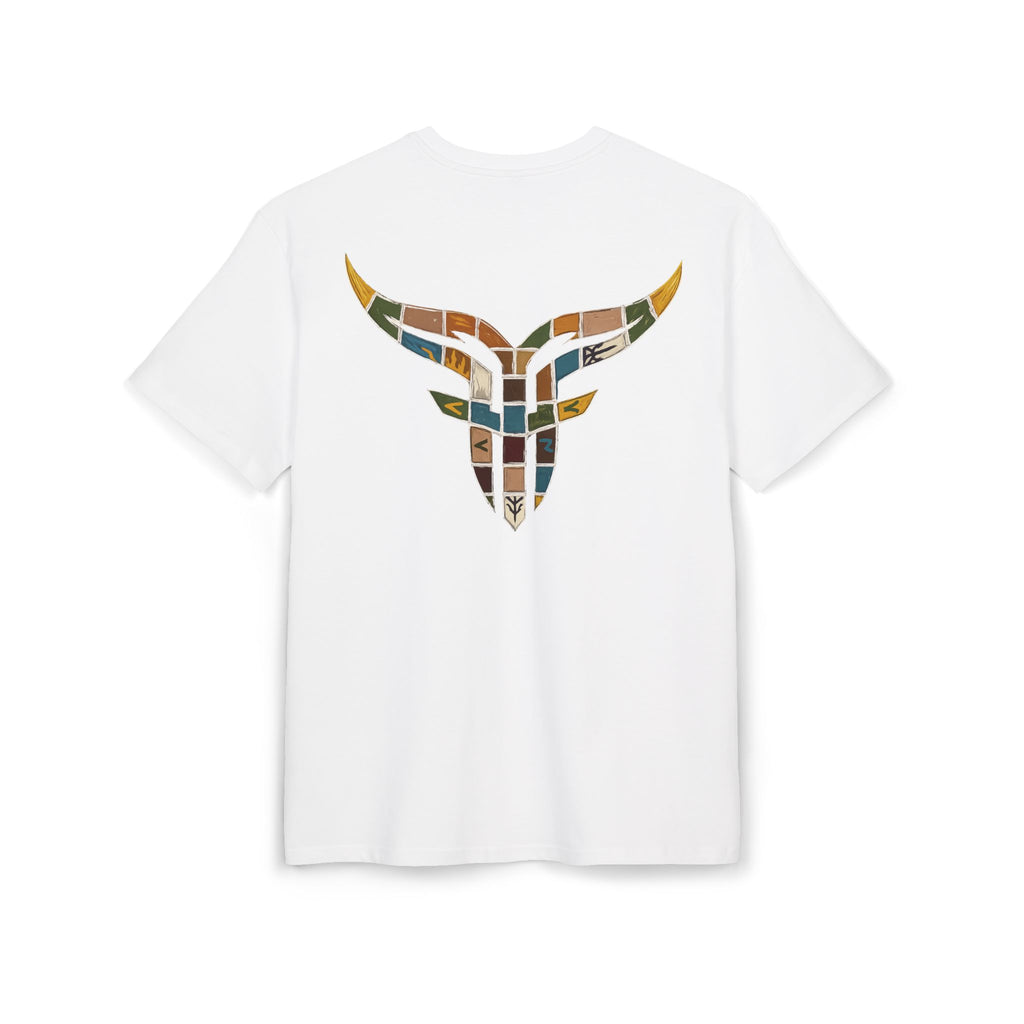 Vintage Mosaic Bulls and Flowers Graphic Tee
