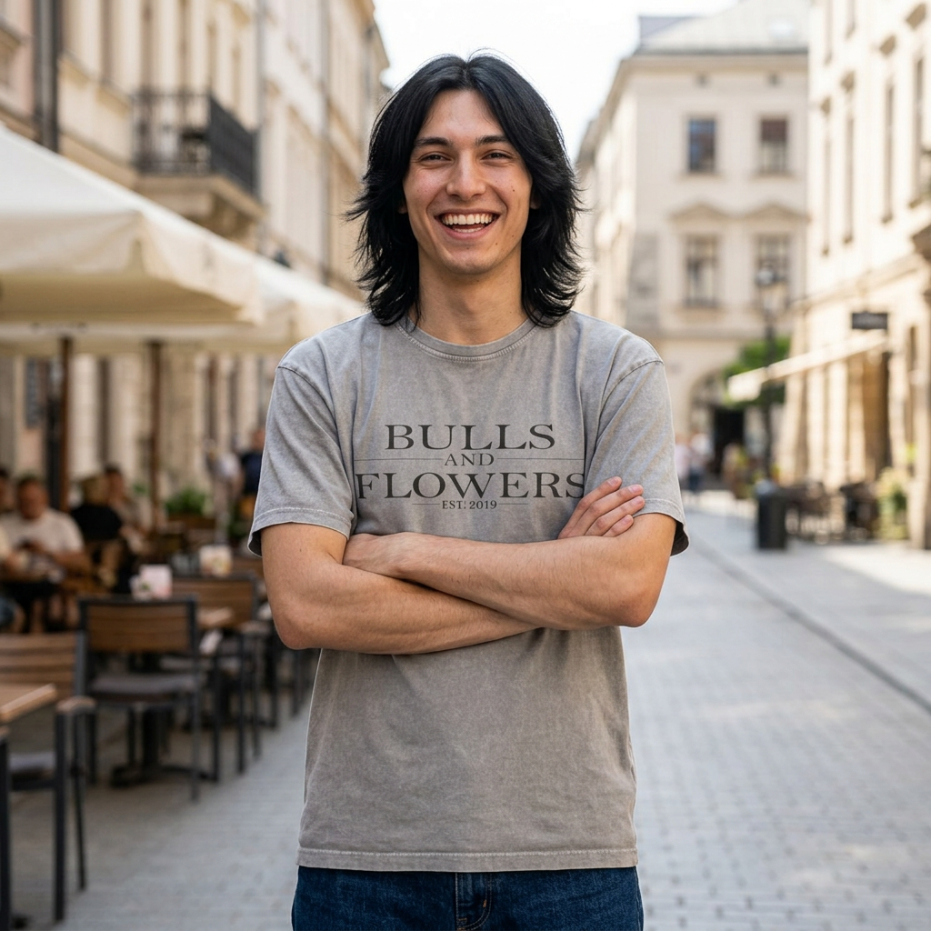 Men's Acid Washed Heavy Oversize Tee