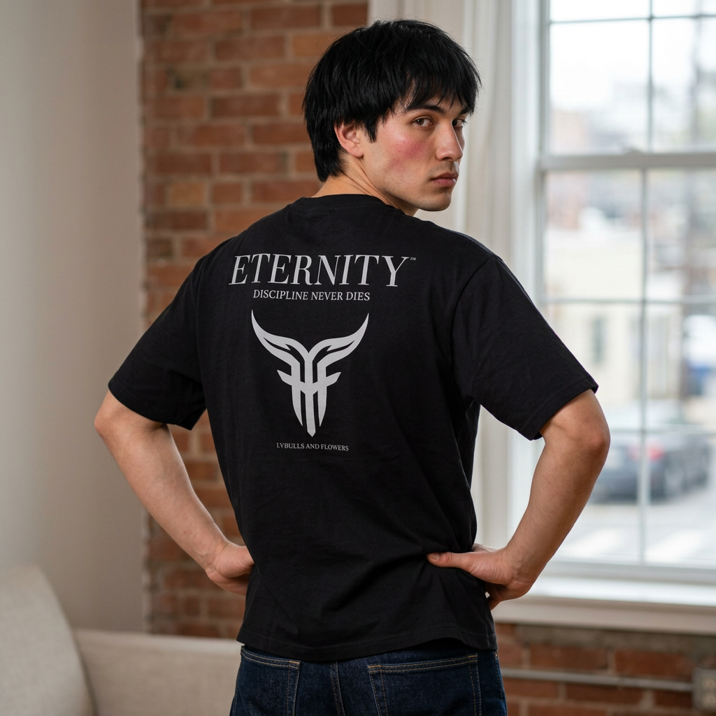Eternity Minimal Logo T-Shirt | Monochrome Serif Typography