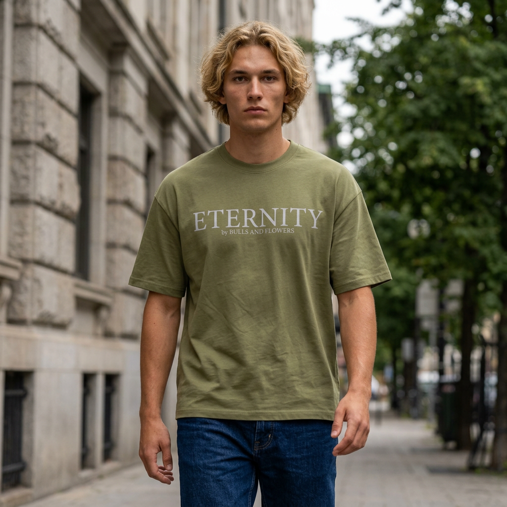 Eternity Minimal Logo T-Shirt | Monochrome Serif Typography