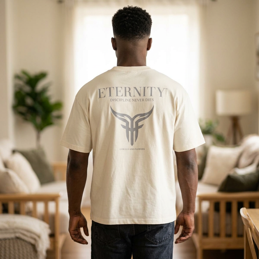 Eternity Minimal Logo T-Shirt | Monochrome Serif Typography