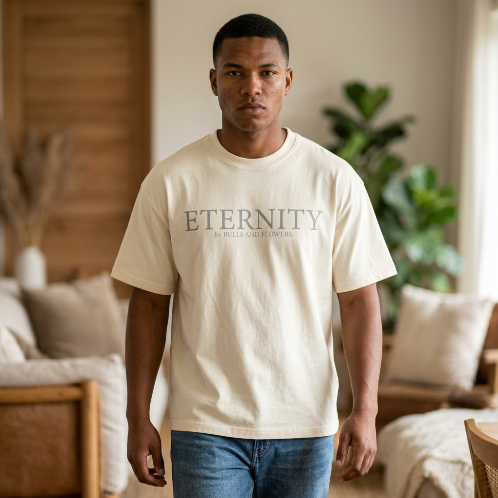 Eternity Minimal Logo T-Shirt | Monochrome Serif Typography