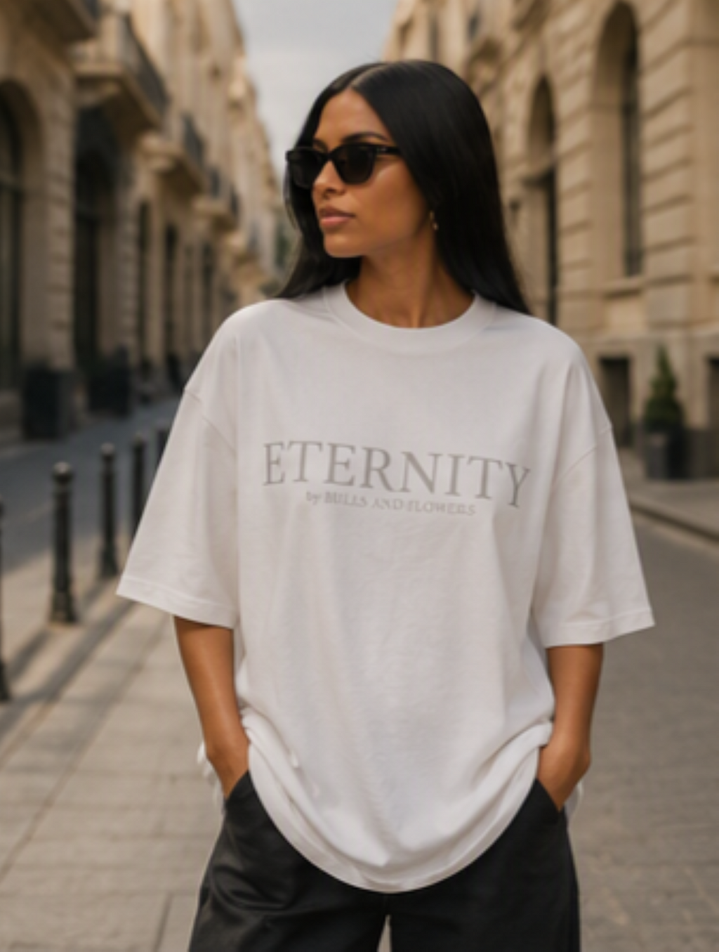 Eternity Minimal Logo T-Shirt | Monochrome Serif Typography