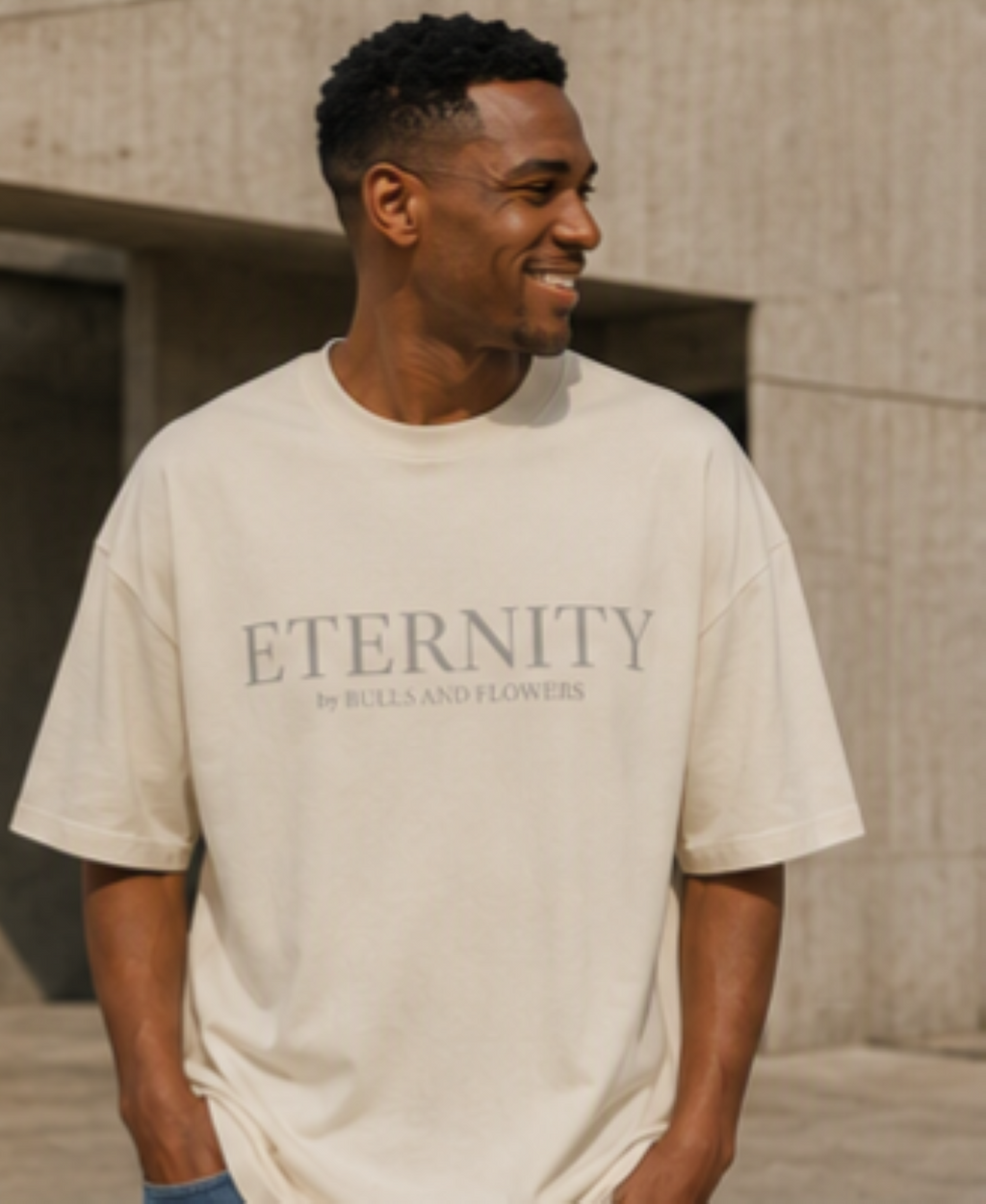 Eternity Minimal Logo T-Shirt | Monochrome Serif Typography