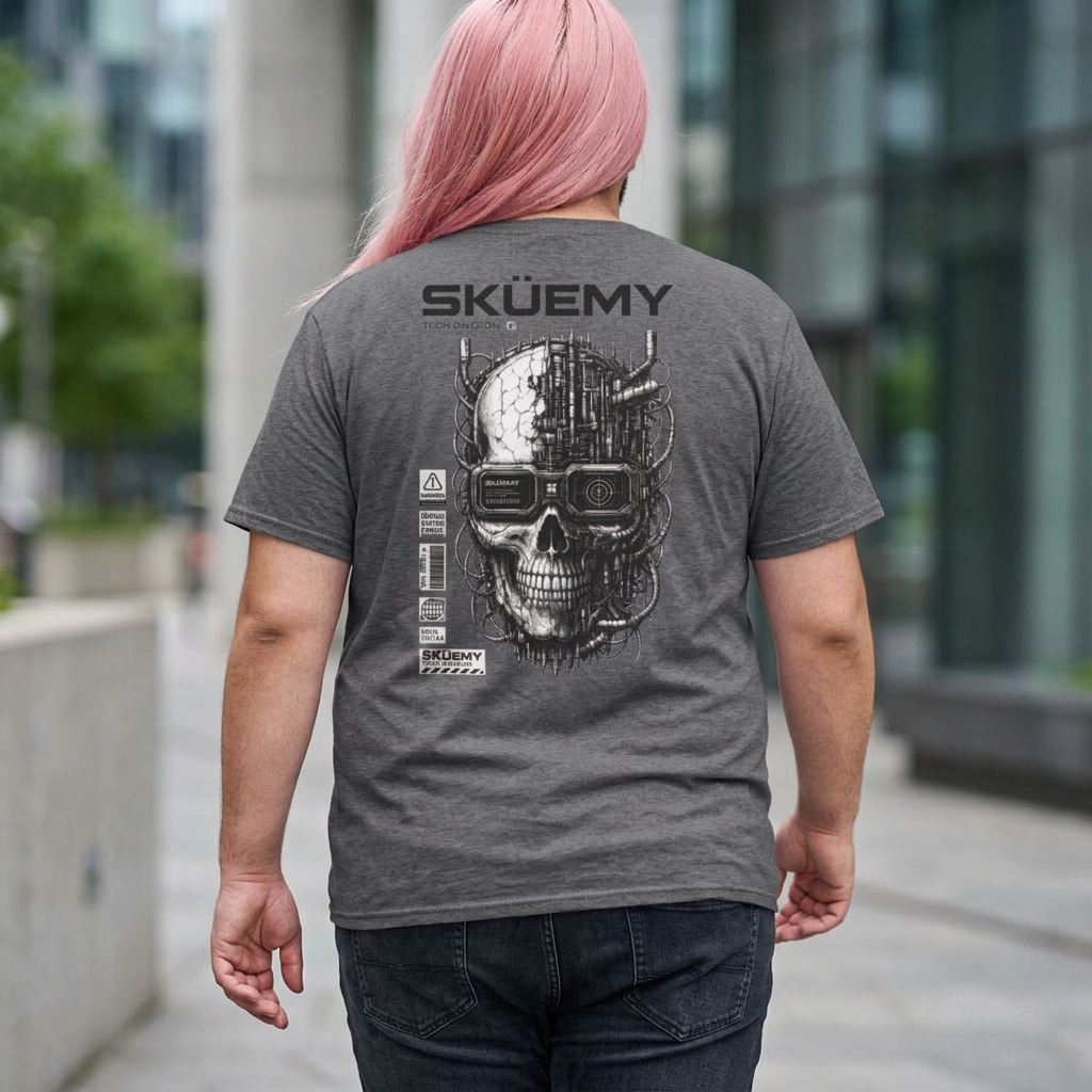 BaF SKÜEMY Cyber Skull 重磅廓形 T 恤