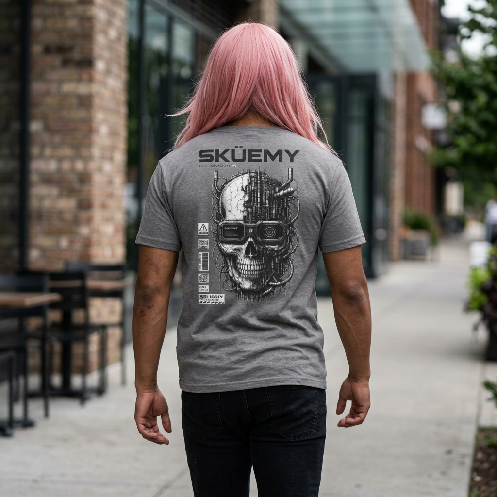 BaF SKÜEMY Cyber Skull Heavy Oversize Tee
