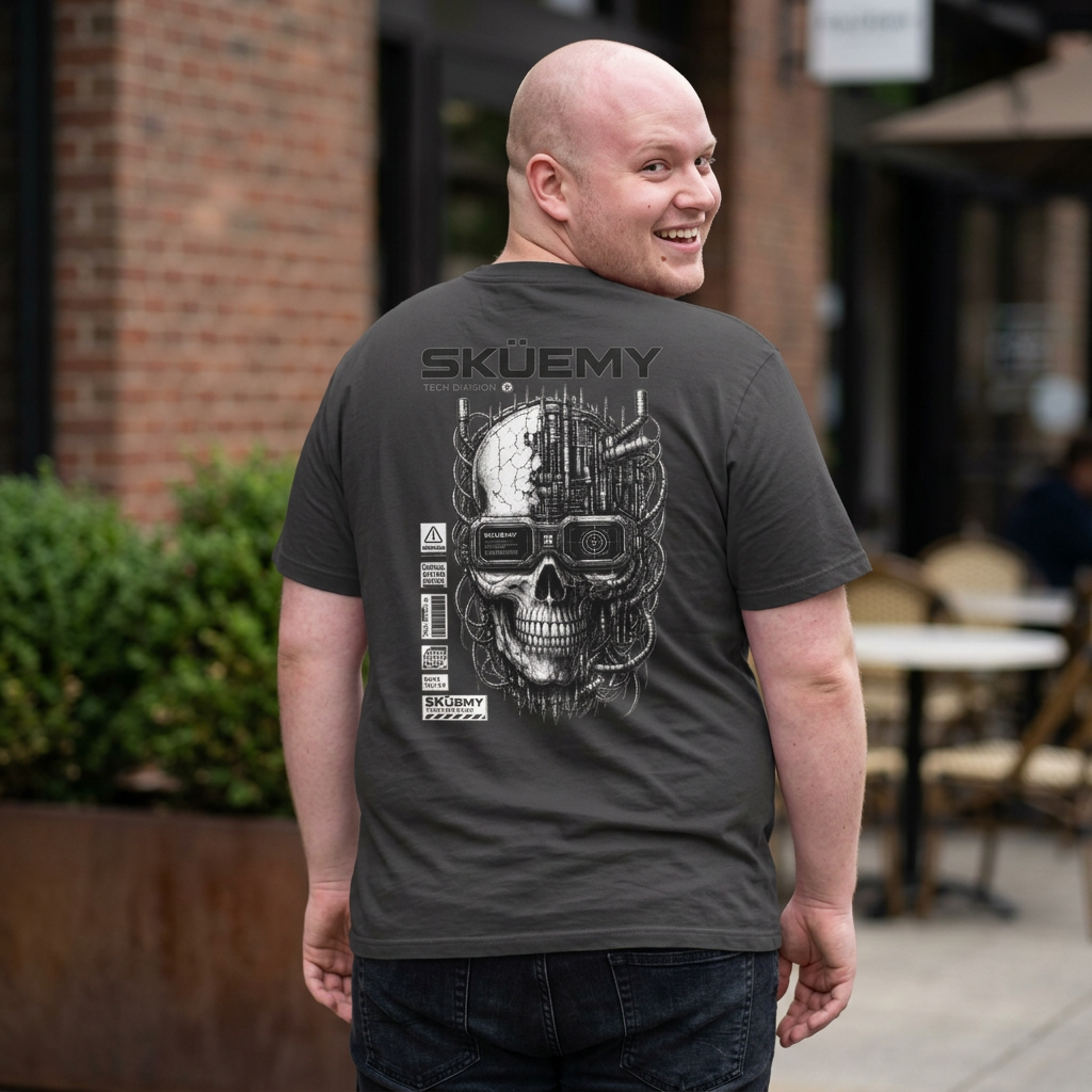 BaF SKÜEMY Cyber Skull 重磅廓形 T 恤