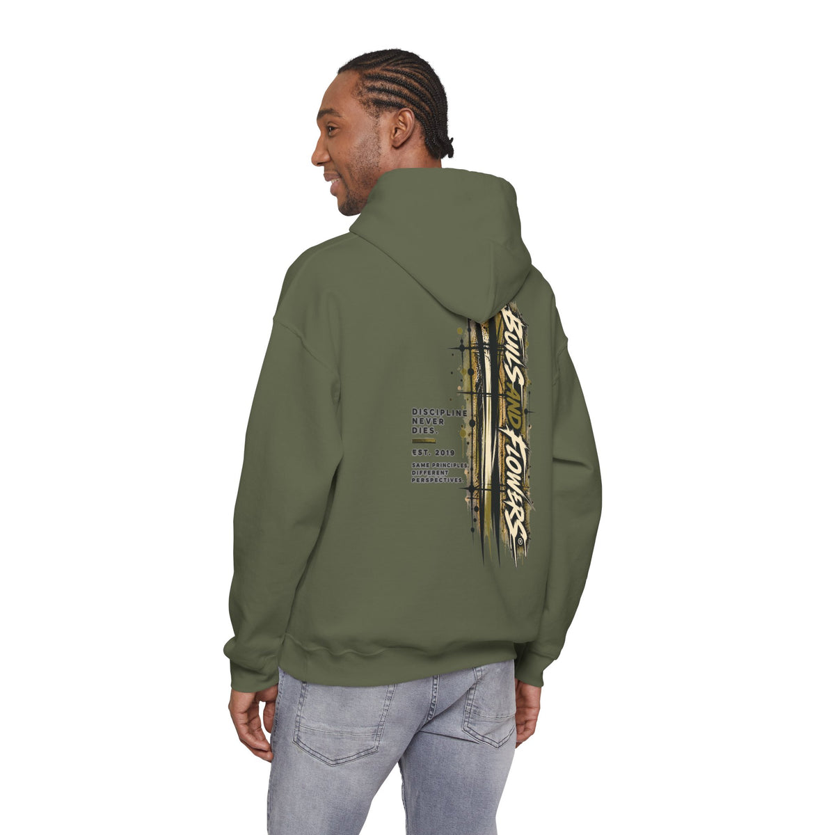 Distressed Compass Skull Hooded Sweatshirt | Grunge Nautical Graphic