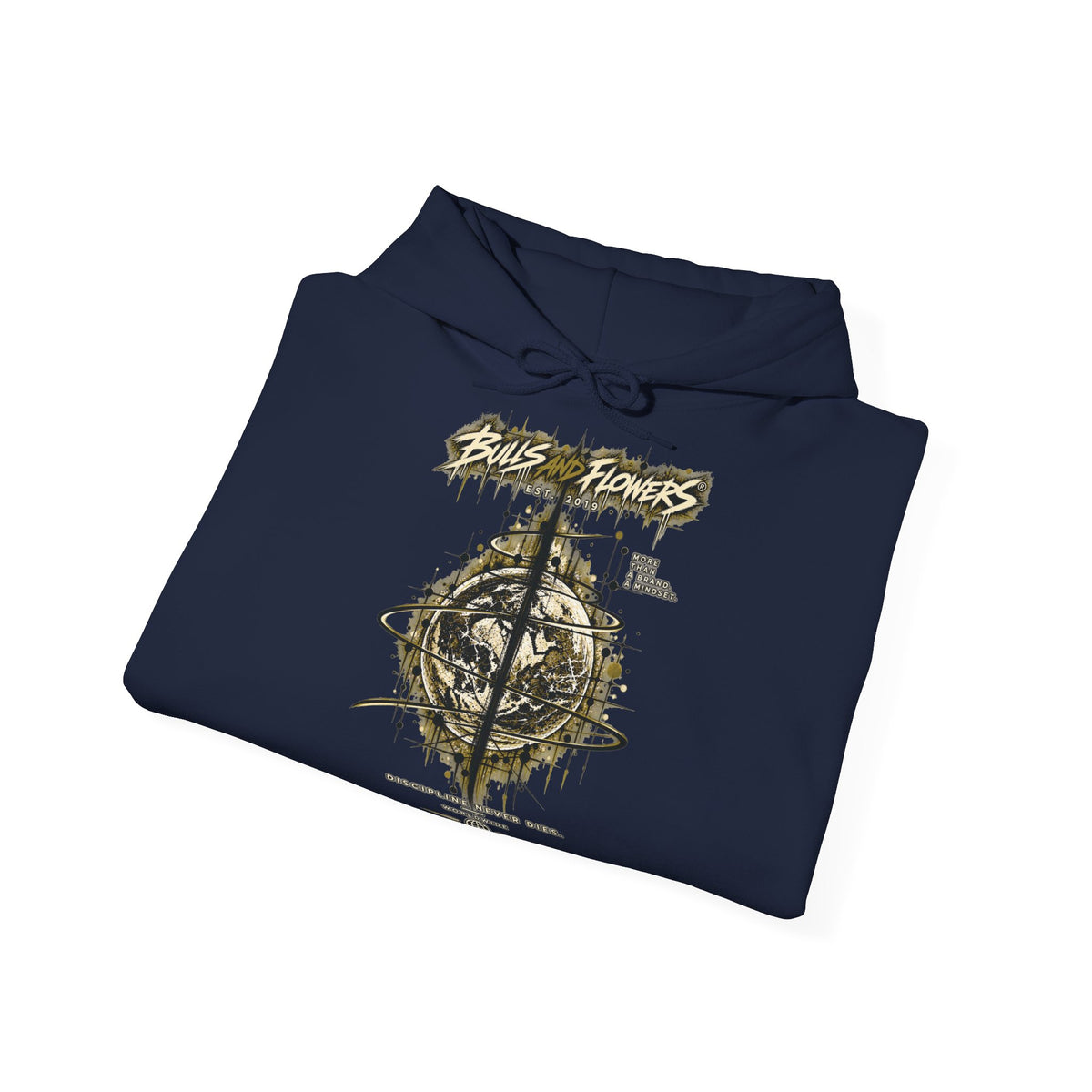 Distressed Compass Skull Hooded Sweatshirt | Grunge Nautical Graphic