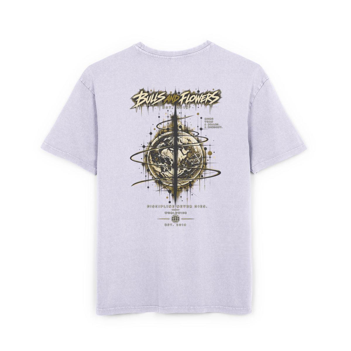 Bulls and Flowers Graphic Tee | Acid Wash Oversize Shirt