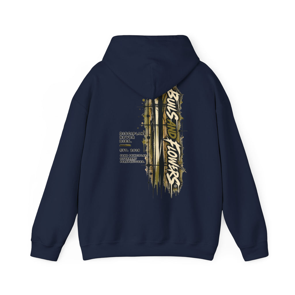Distressed Compass Skull Hooded Sweatshirt | Grunge Nautical Graphic
