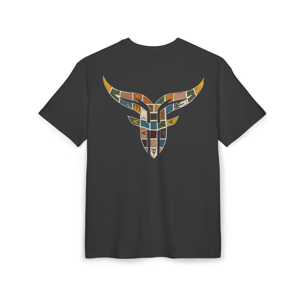 Vintage Mosaic Bulls and Flowers Graphic Tee
