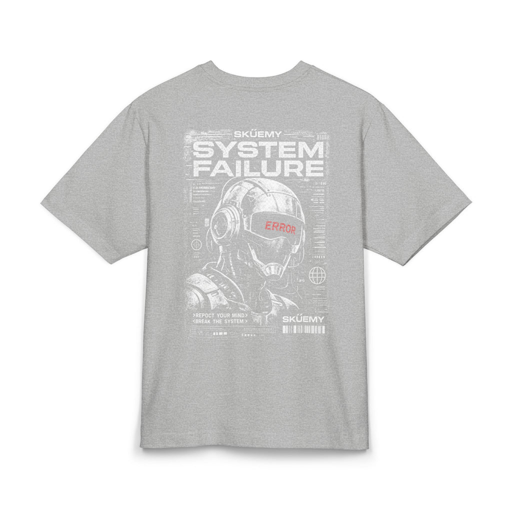 System Failure Robot Graphic Tee | Cyberpunk Helmet Tech Design