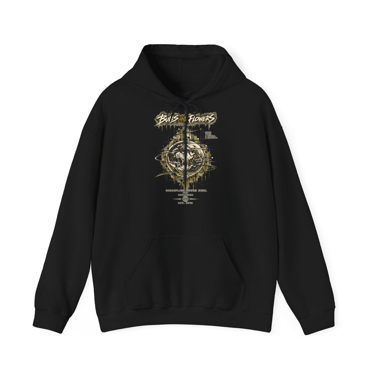 Distressed Compass Skull Hooded Sweatshirt | Grunge Nautical Graphic
