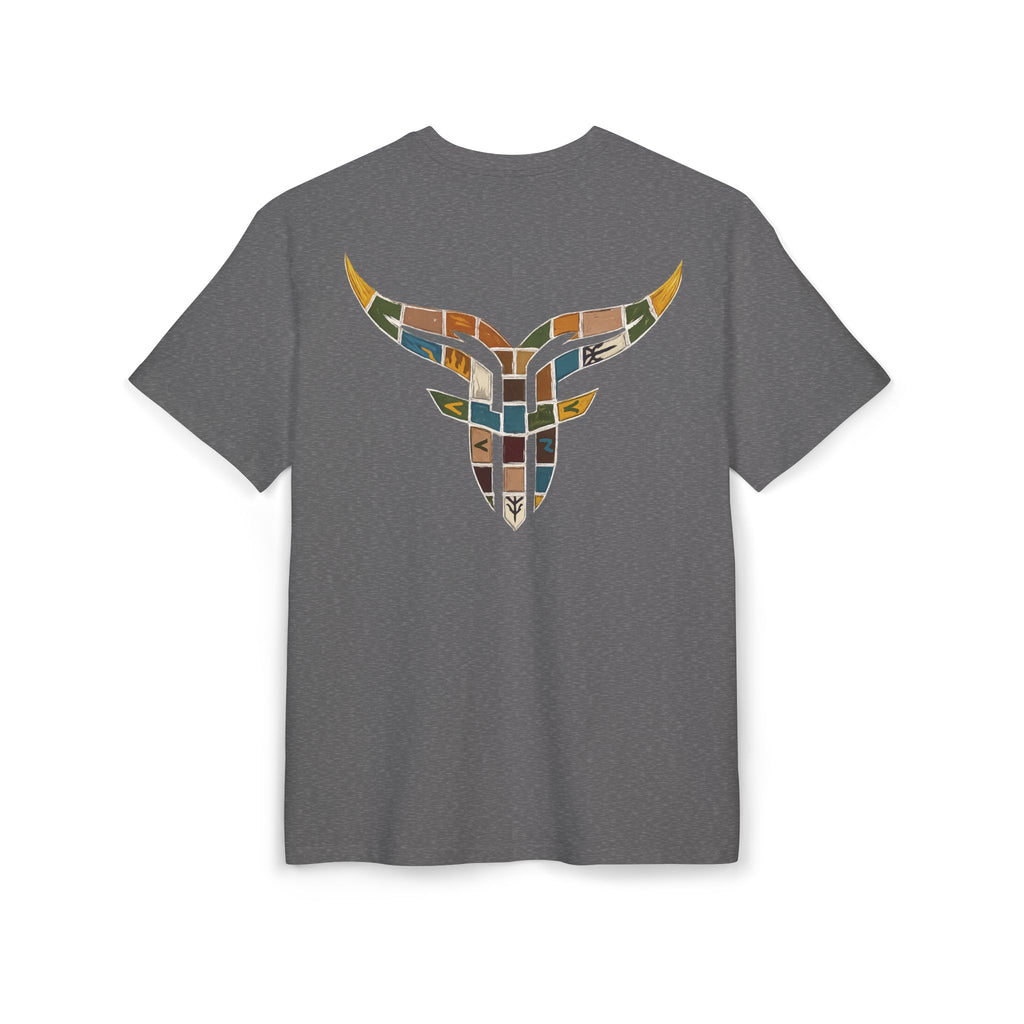 Vintage Mosaic Bulls and Flowers Graphic Tee
