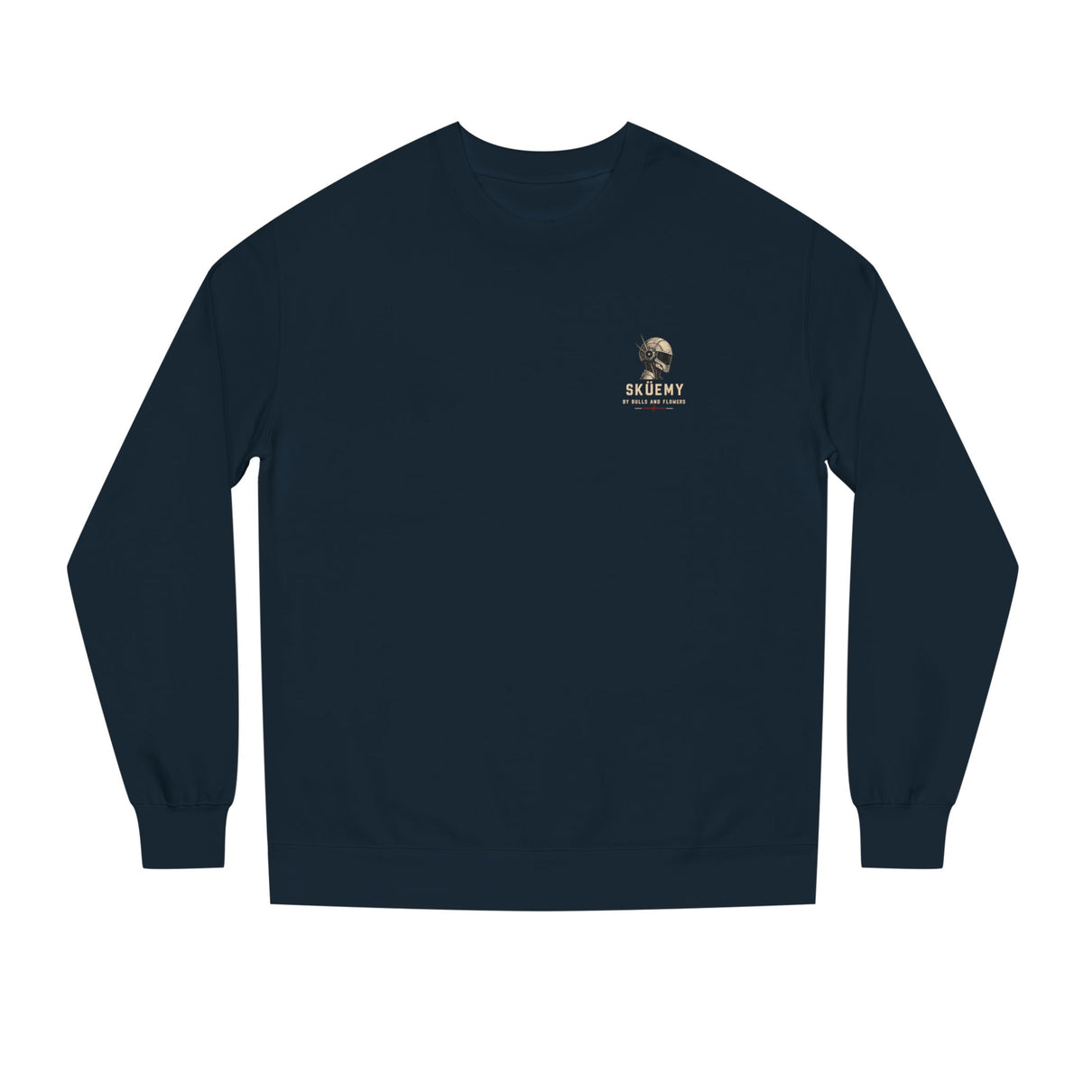 Bulls and Flowers - Skuemy Skateboard Robot Diagram Sweatshirt | Vintage Tech Illustration