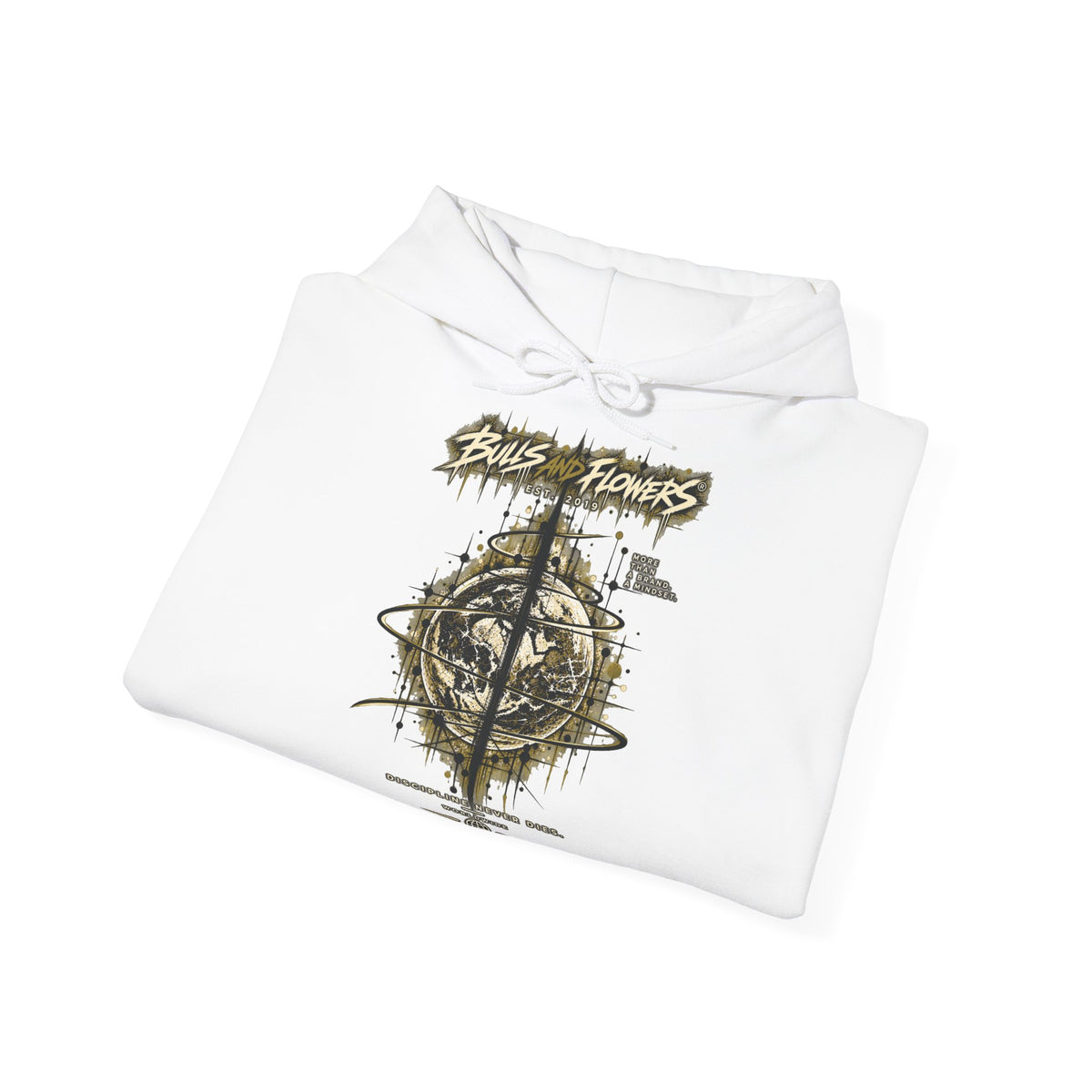 Distressed Compass Skull Hooded Sweatshirt | Grunge Nautical Graphic