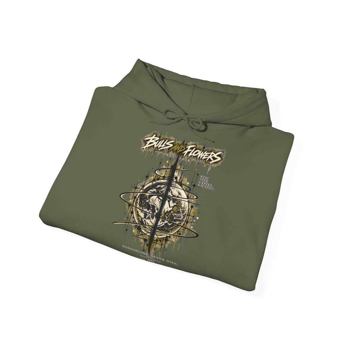 Distressed Compass Skull Hooded Sweatshirt | Grunge Nautical Graphic