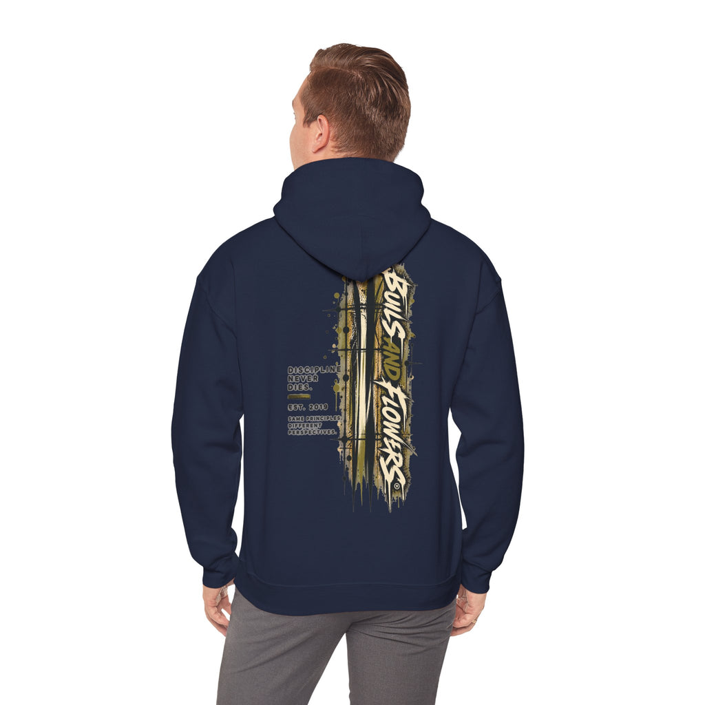 Distressed Compass Skull Hooded Sweatshirt | Grunge Nautical Graphic